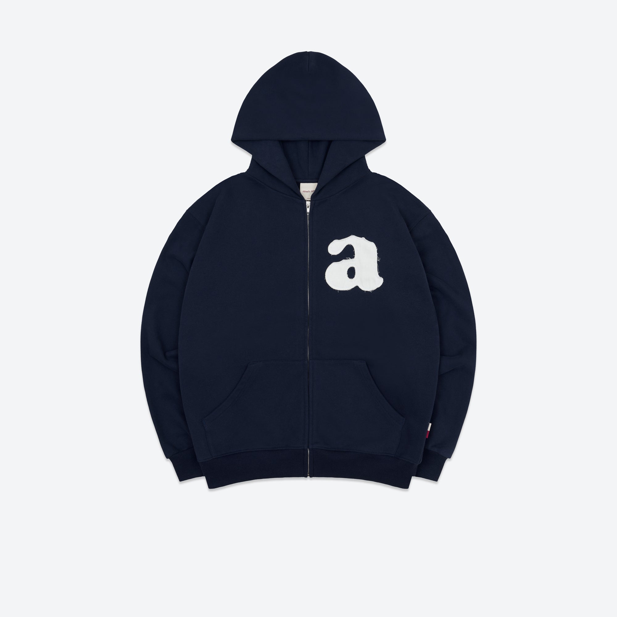 Alfred's Apartment - Stamp Worn Zip Hood - Navy