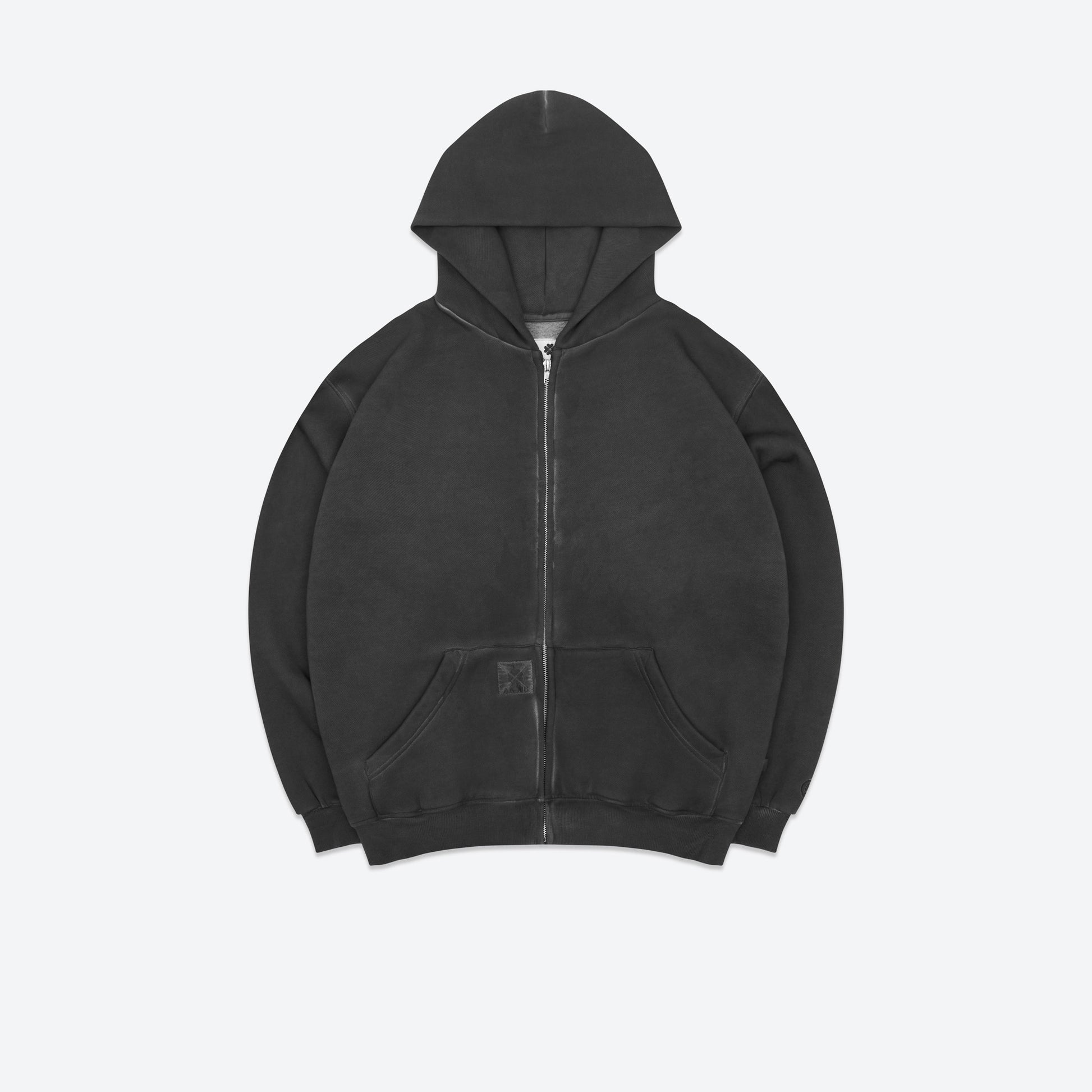 Team Zip Hood 542 - Washed Black