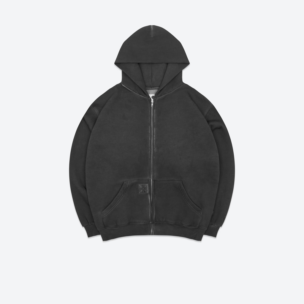 Team Zip Hood 542 - Washed Black