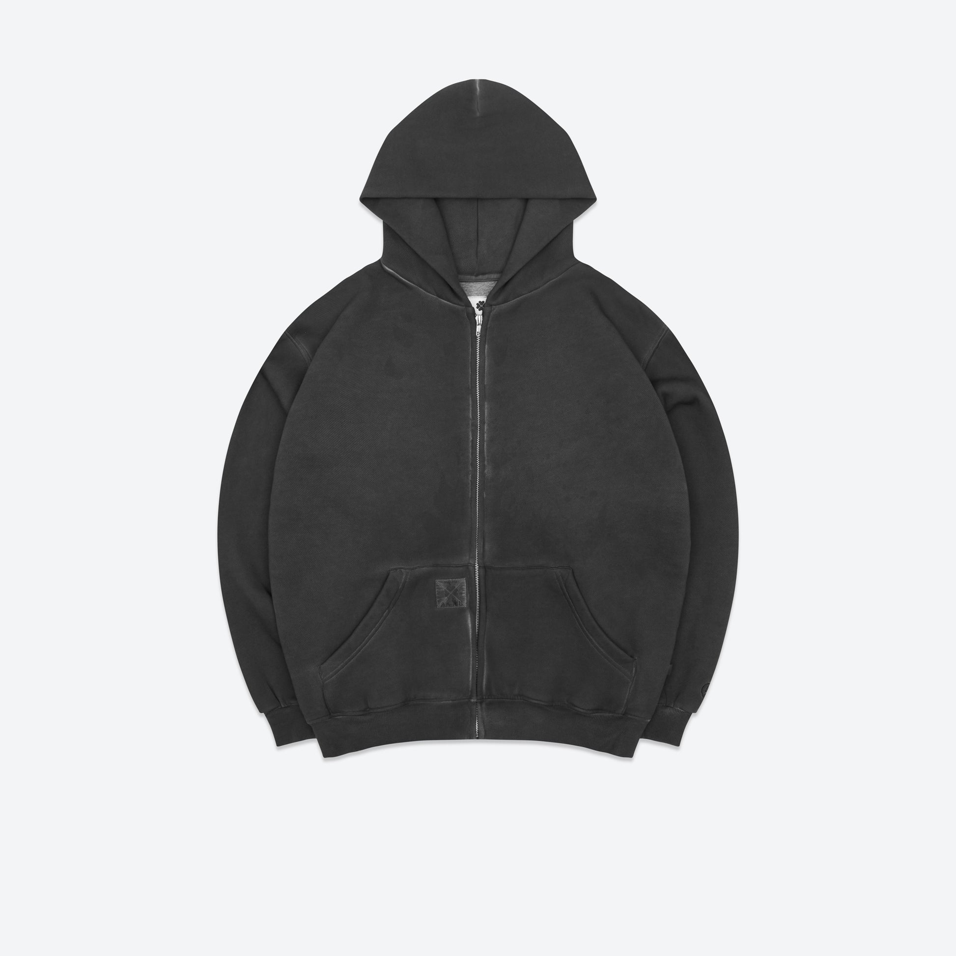 Team Zip Hood 542 - Washed Black