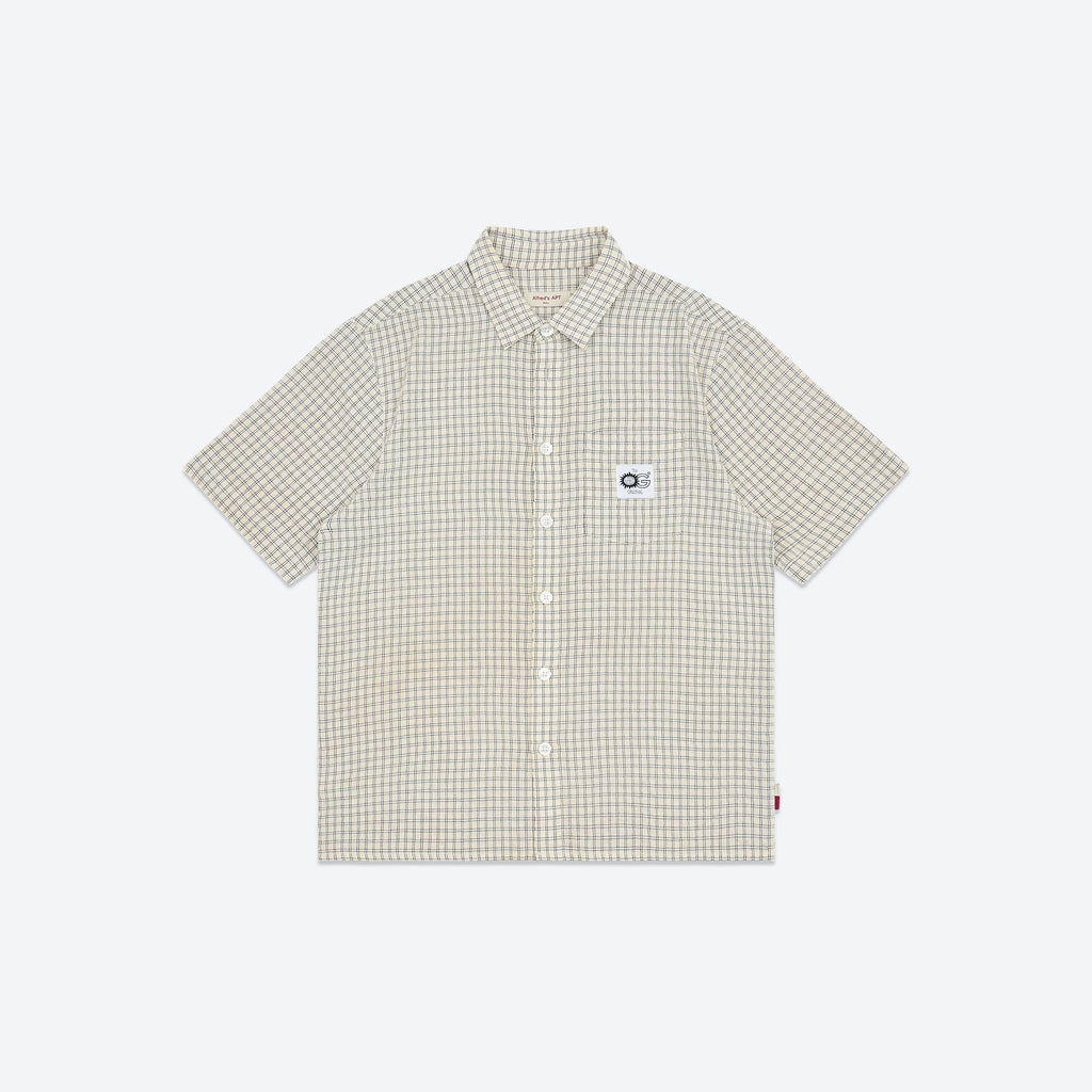 Sunshine State Button Down - Cream Check