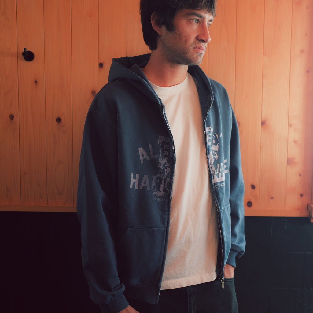 Hardware Zip Hood - Slate