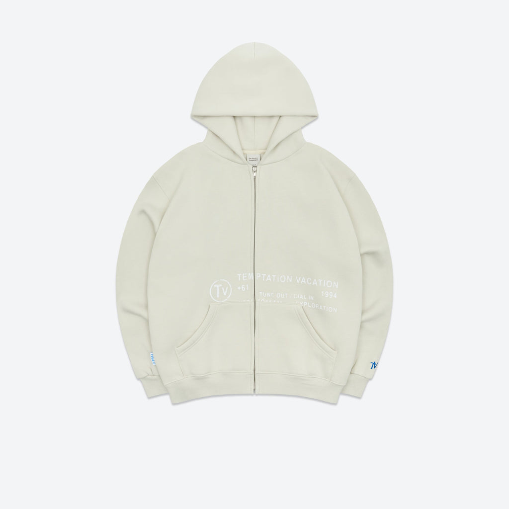 TV Field Zip Hood - Bone