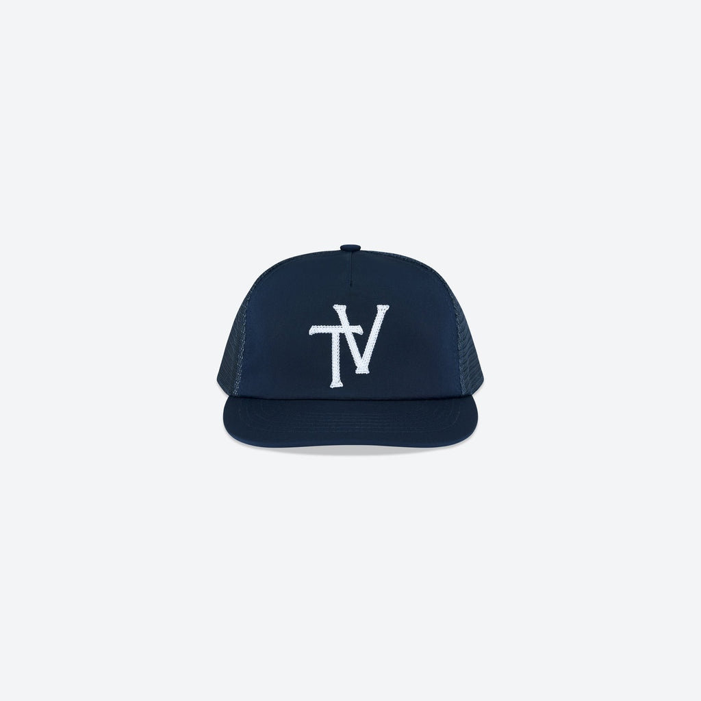 TV MONOGRAM TRUCKER CAP - NAVY