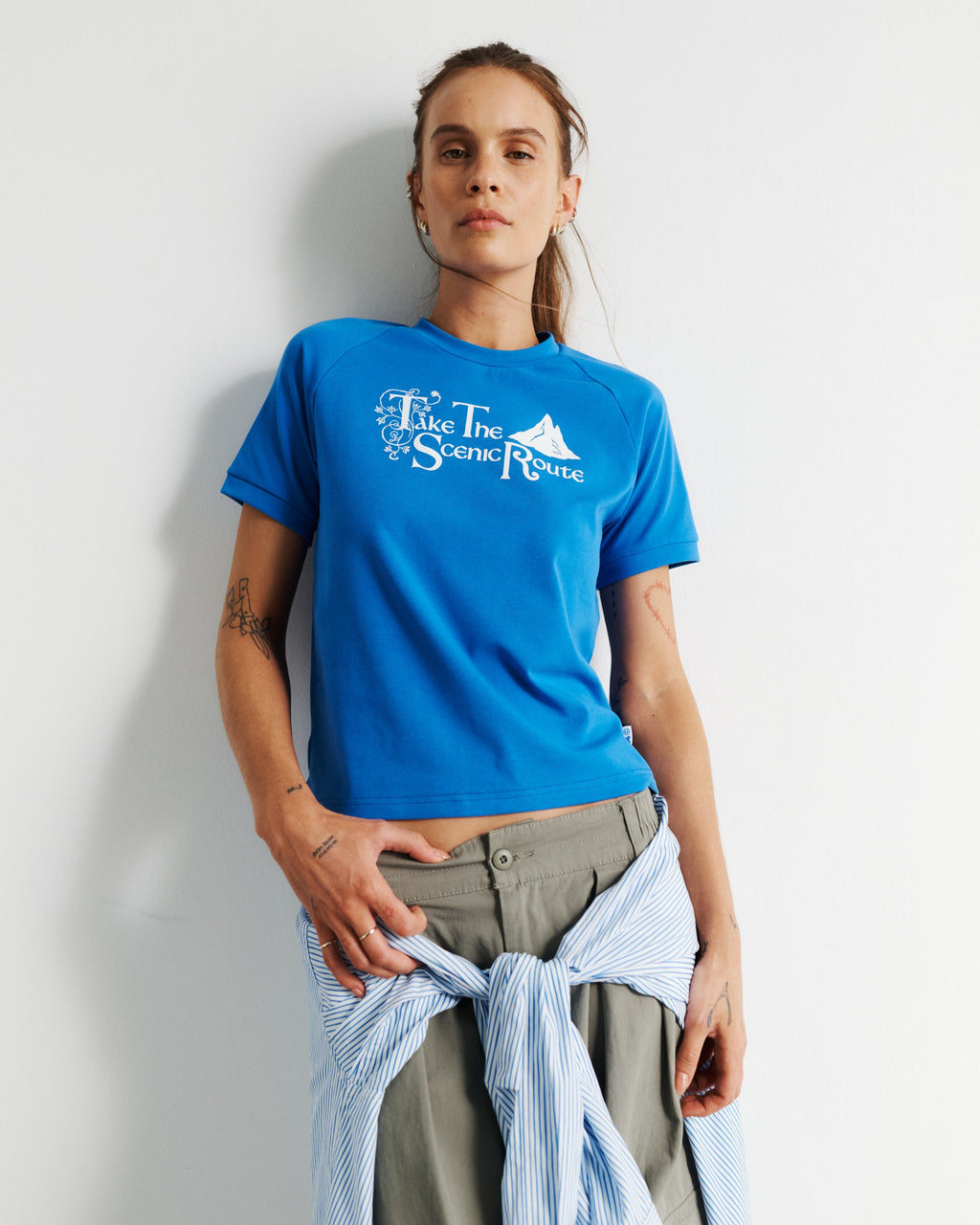 TV Pauses Raglan Tee - Royal