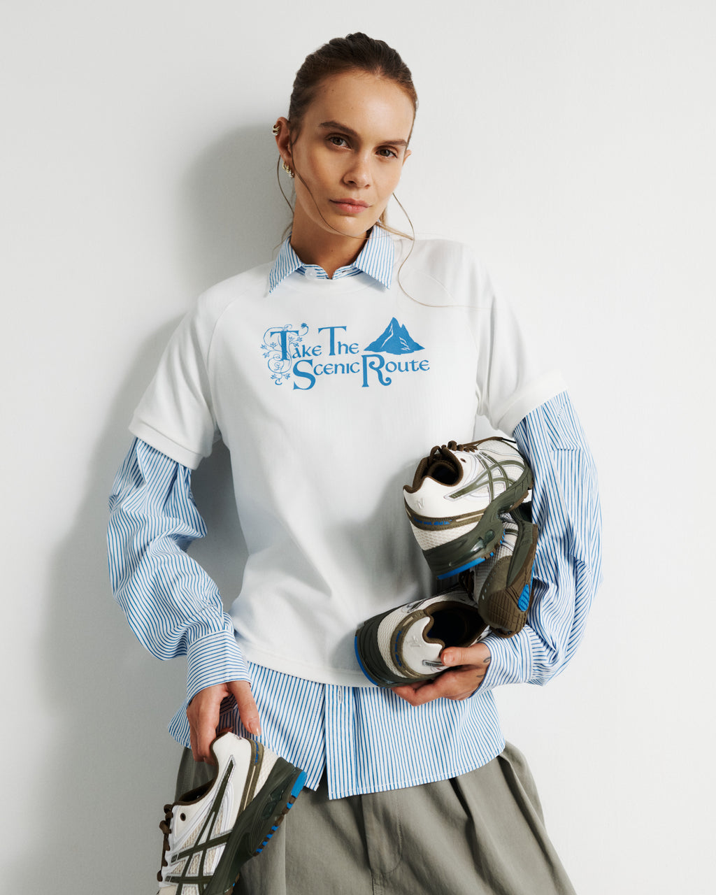 TV Pauses Raglan Tee - White
