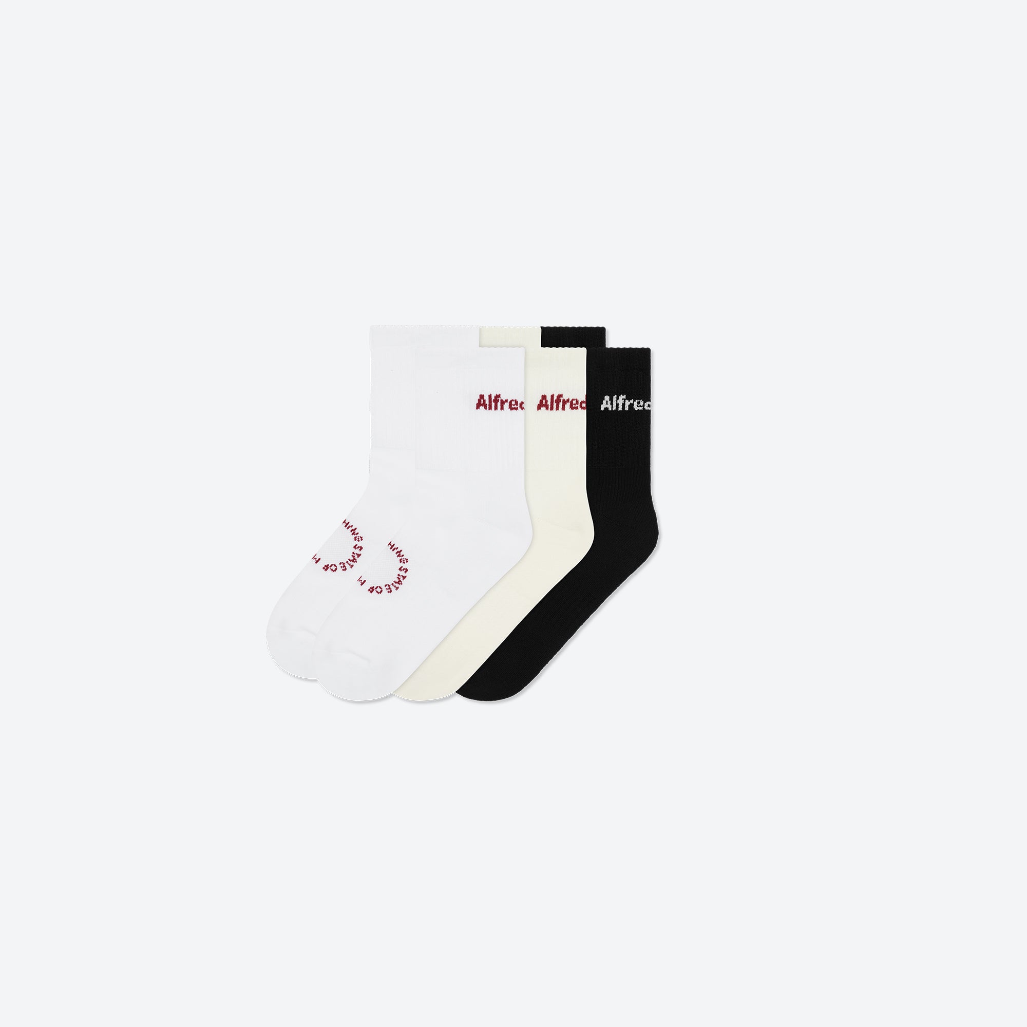 Alfred's Apartment - Script Mid Sock 3 Pack - Multi